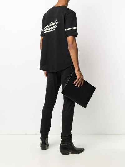 Shop Saint Laurent T-shirts And Polos In Nero