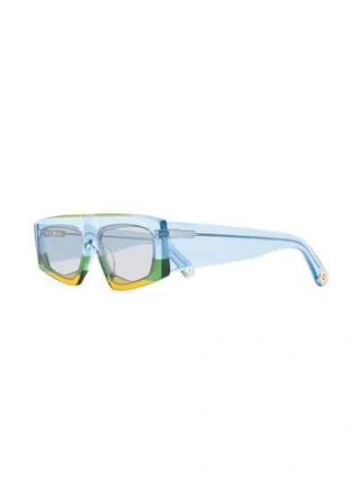Shop Jacquemus Yauco Square-frame Glasses In Blue