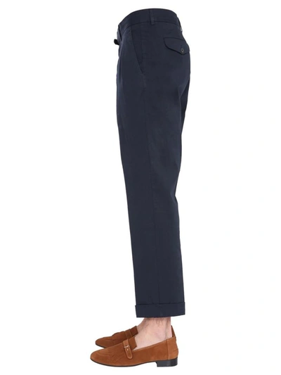 Shop Lardini Regular Fit Trousers In Blue