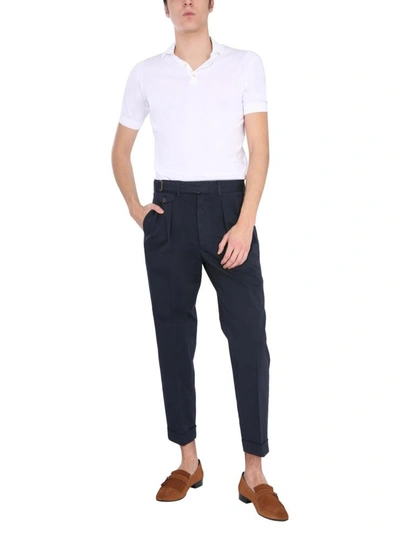 Shop Lardini Regular Fit Trousers In Blue