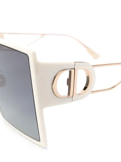 Shop Dior 30montaigne Square Sunglasses In White