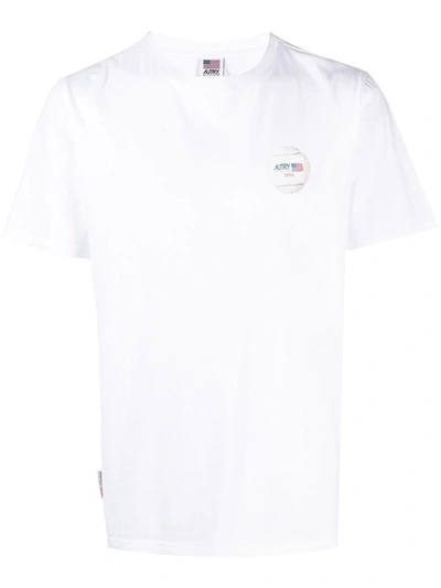 Shop Autry Jersey T-shirt With Logo Print In White