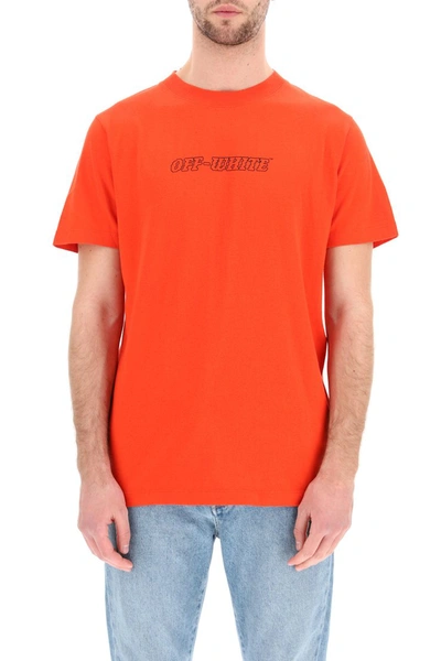 Shop Off-white Pascal Print T-shirt In Red Nude