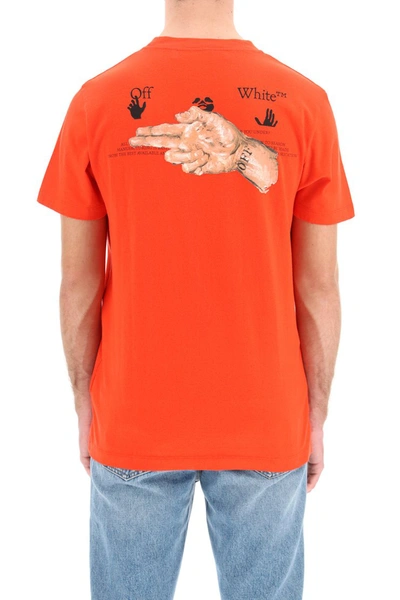 Shop Off-white Pascal Print T-shirt In Red Nude