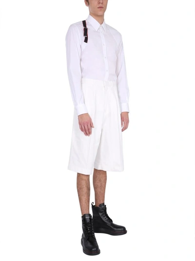 Shop Alexander Mcqueen Sartorial Baggy Shorts In White