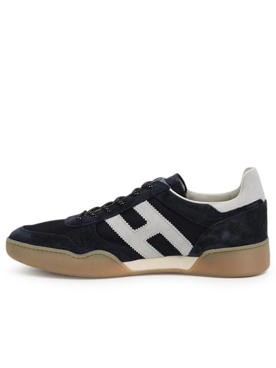 Shop Hogan Blue H357 Sneakers