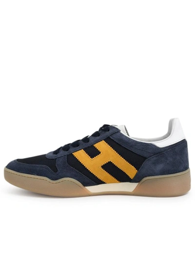 Shop Hogan Blue H357 Sneakers