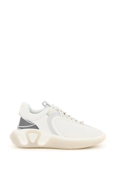 Shop Balmain B Runner Sneakers In White Grey