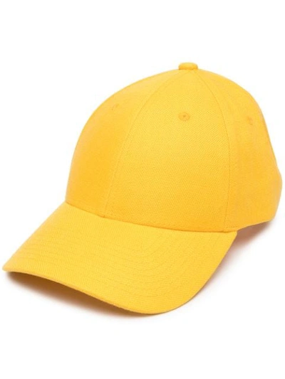 Shop Mackintosh Curved-peak Varsity Cap In Yellow