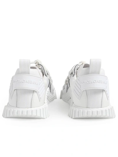 Shop Dolce & Gabbana Silver And White Sneakers