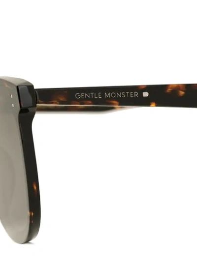 Shop Gentle Monster My Ma T1 Square-frame Sunglasses In Black