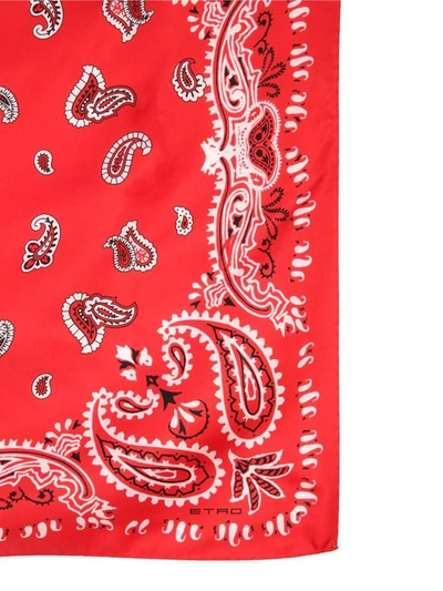 Shop Etro Bandana Printed Scarf In Red