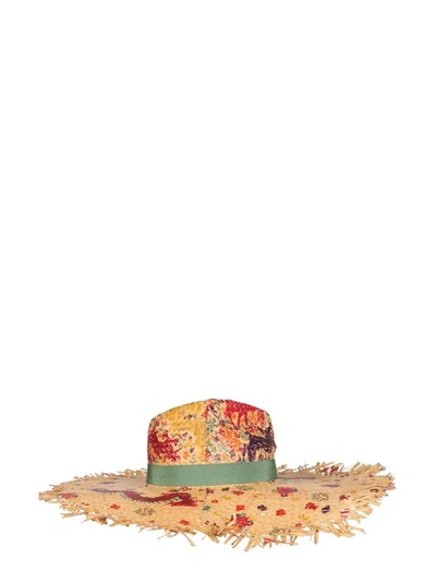 Shop Etro Wide-brimmed Hat In Yellow