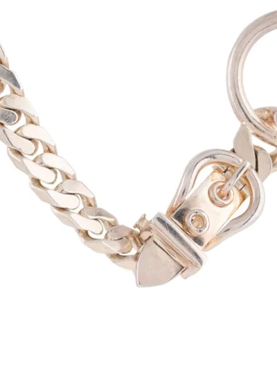 Pre-owned Hermes  Thick Chain Link Necklace In Silver