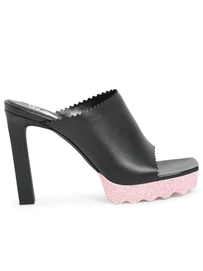 Off-white Sponge High-heel Mules In Black