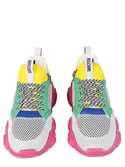 Shop Moschino Teddy Running Sneakers In Multicolour