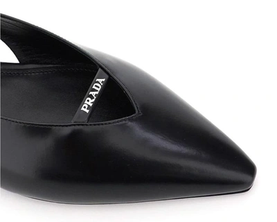 Shop Prada Flat Shoes Black