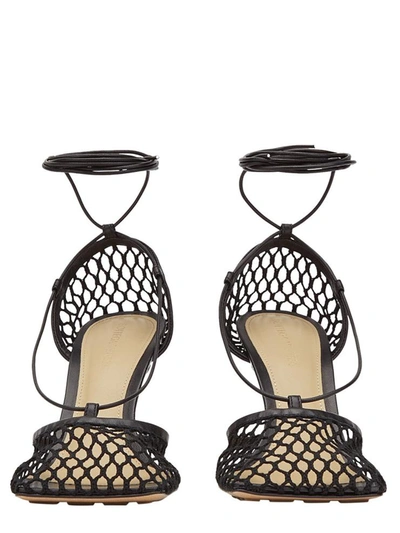 Shop Bottega Veneta Stretch Sandals In Black
