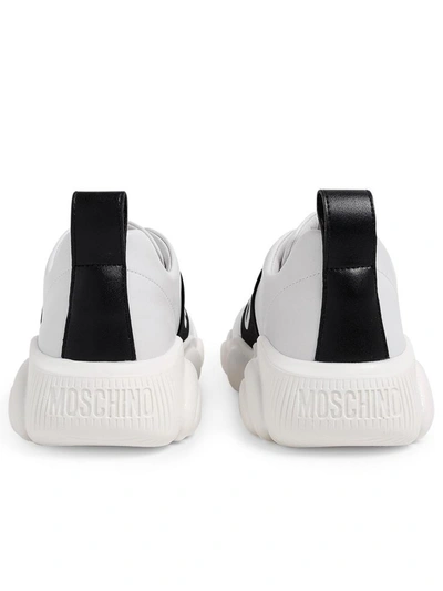 Shop Moschino White Orso30 Sneakers