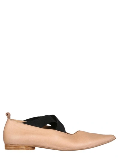 Shop Uma Wang Leather Ballerinas In Pink