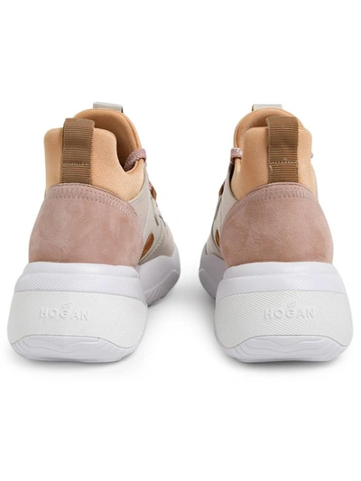 Shop Hogan Beige Interaction Slip-ons In Nude