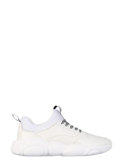 Shop Moschino Teddy Running Sneakers In White