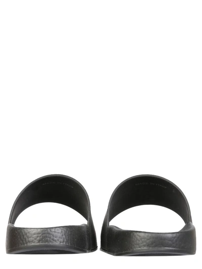 Shop Dsquared2 Icon Print Slide Sandals In Black
