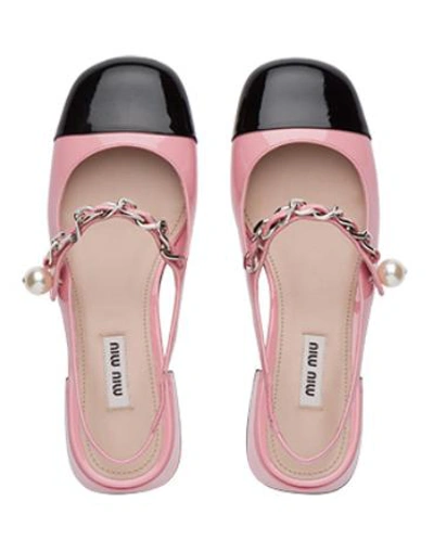 Shop Miu Miu Patent Leather Pumps In Pink