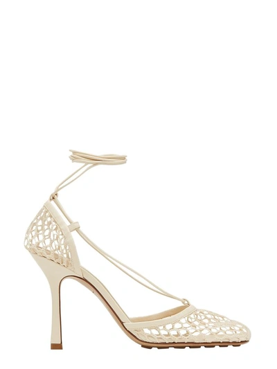 Bottega Veneta Neutral Stretch 90 Mesh Pumps In Beige