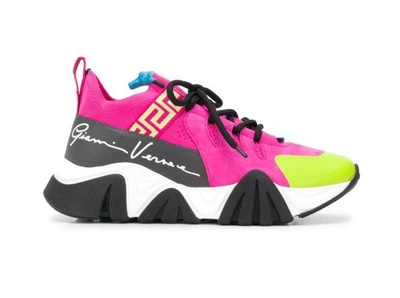 Shop Versace Sneakers Fuchsia