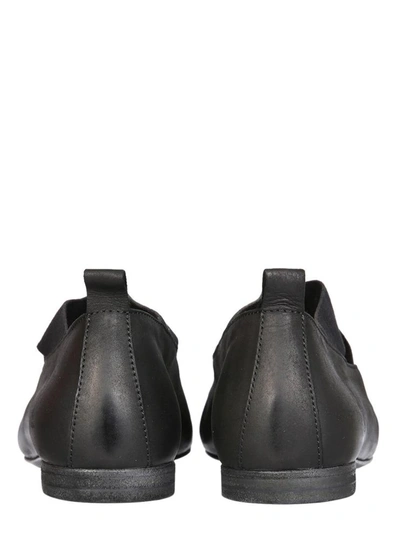Uma Wang Crossover-straps Pointed Ballerina Shoes In Black