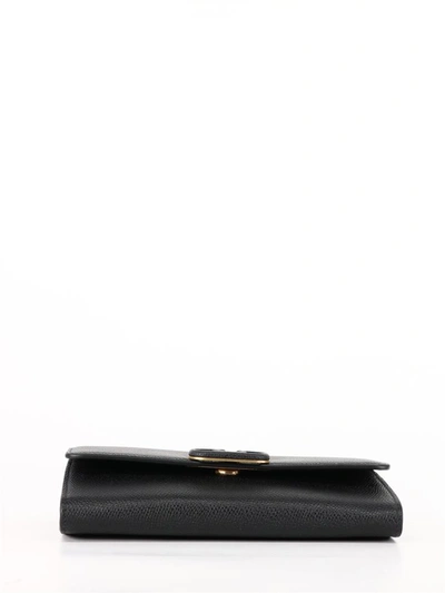 Shop Valentino Vlogo Signature Chain Wallet Black