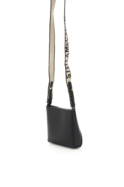 Shop Stella Mccartney Hobo Micro Bag Stella Logo In Black