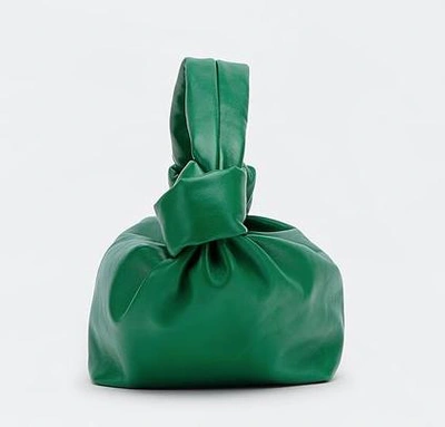 Shop Bottega Veneta Bags In Racing Green-gold