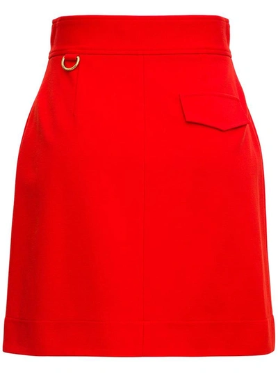 Shop Givenchy Red Viscose Blend Skirt