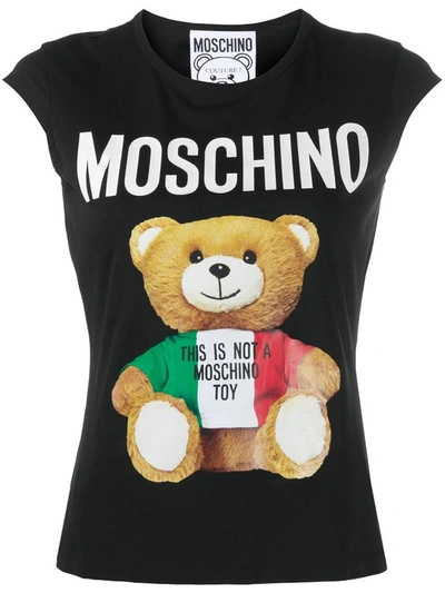 Shop Moschino T-shirts In Fantasia Nero