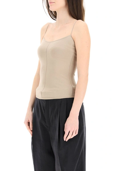 Shop Lemaire Knit Tank Top In Greige