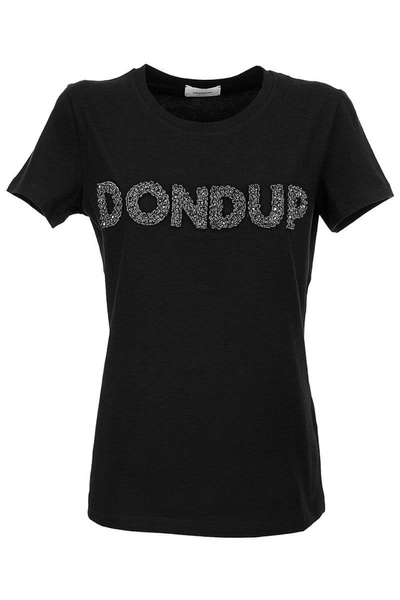 Shop Dondup Slim Stretch Jersey T-shirt In Black