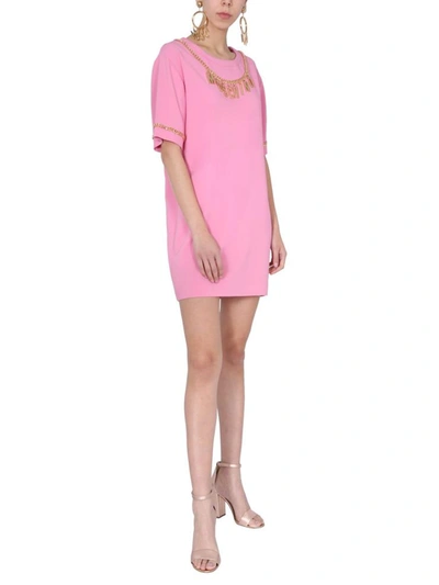 Shop Moschino Mini Dress In Pink