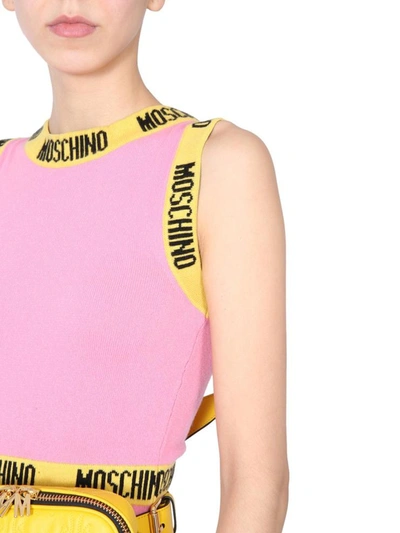 Shop Moschino Mini Dress In Fuchsia
