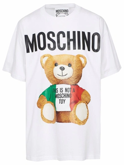Shop Moschino White Maxi Orso T-shirt