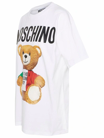 Shop Moschino White Maxi Orso T-shirt