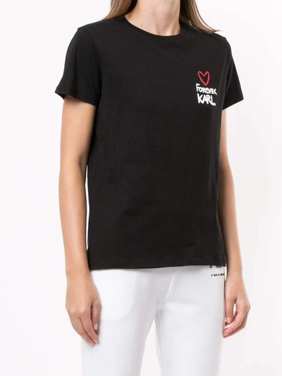Shop Karl Lagerfeld T-shirts And Polos Black