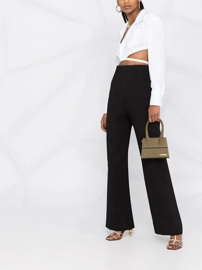 Shop Jacquemus Trousers Black