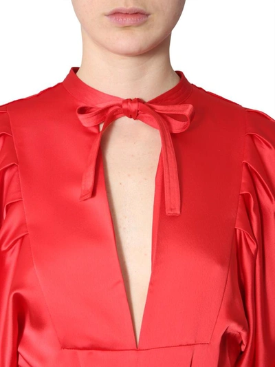 Shop Self-portrait Midi Dress In Red