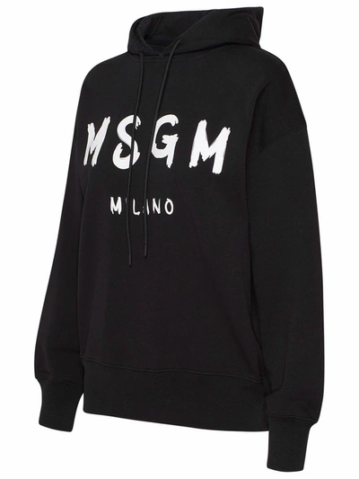 Shop Msgm Black Sweatshirt