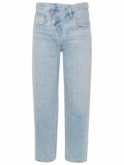 Shop Agolde Light Blue Criss Cros Jeans