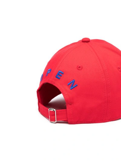 Shop Autry Embroidered Cotton Baseball Cap In Red