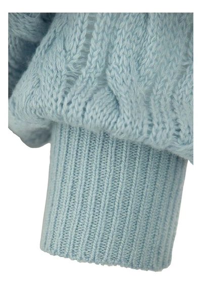 Shop Agnona Cashmere Sweater In Light Blue