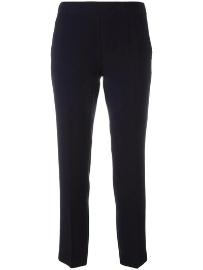 Shop Alberto Biani Blue Cady Pants